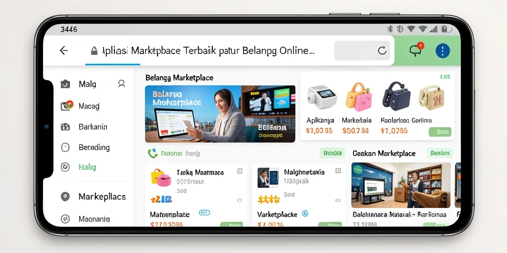 Tampilan antarmuka aplikasi Marketplace 3446 yang modern dan mudah digunakan.