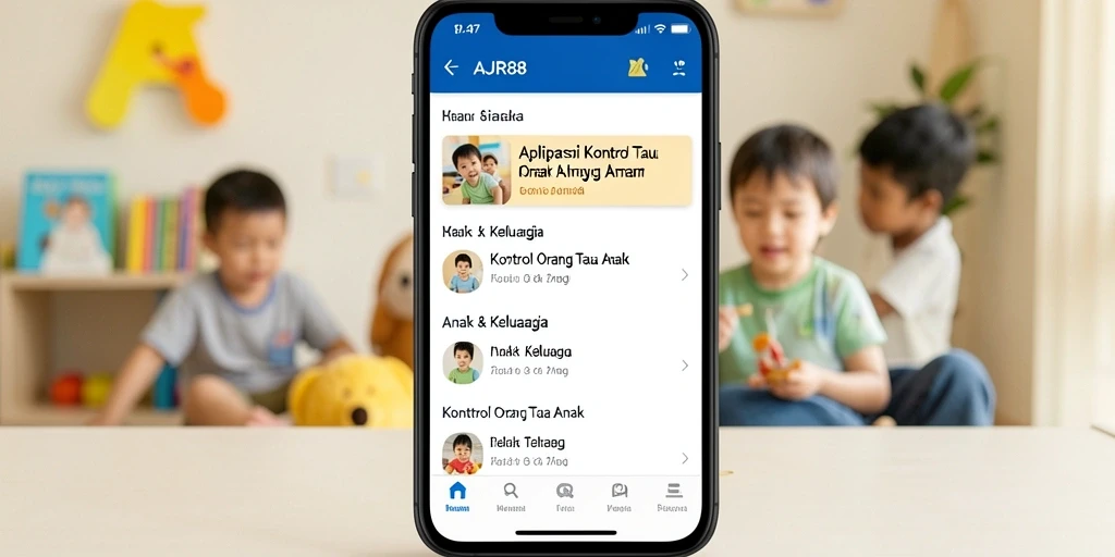 Tampilan antarmuka AJR88 yang ramah pengguna untuk kontrol orang tua.