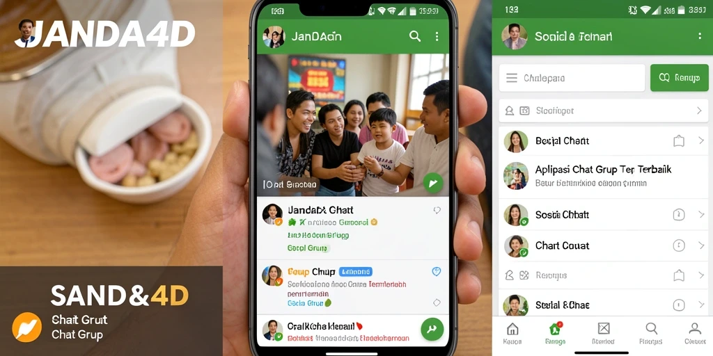 Tampilan antarmuka JANDA4D yang sederhana dan menarik untuk chatting grup.