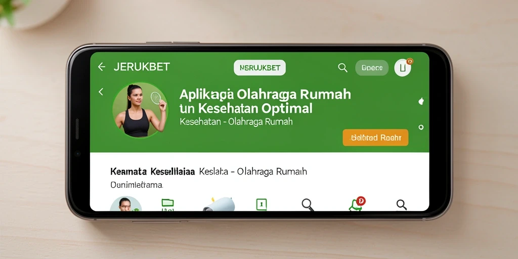 Tampilan antarmuka JERUKBET yang user-friendly untuk olahraga di rumah.