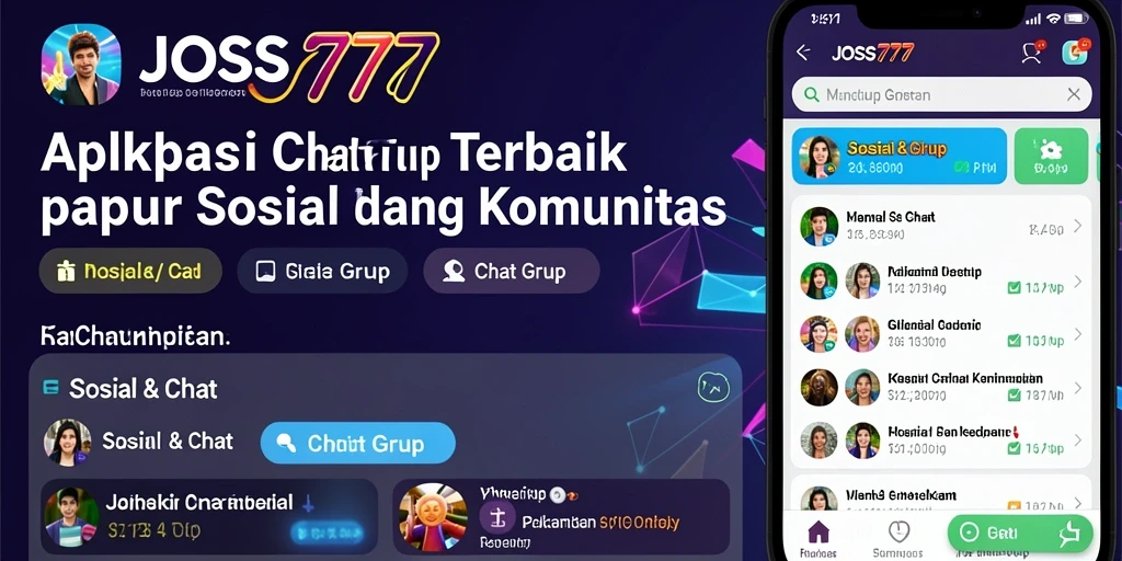 Tampilan antarmuka JOSS777 yang menarik dan fungsional untuk chat grup.