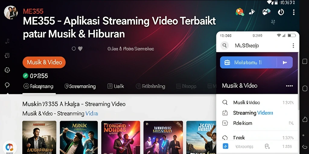 Tampilan antarmuka ME355 yang menarik dan fungsional untuk Streaming Video.