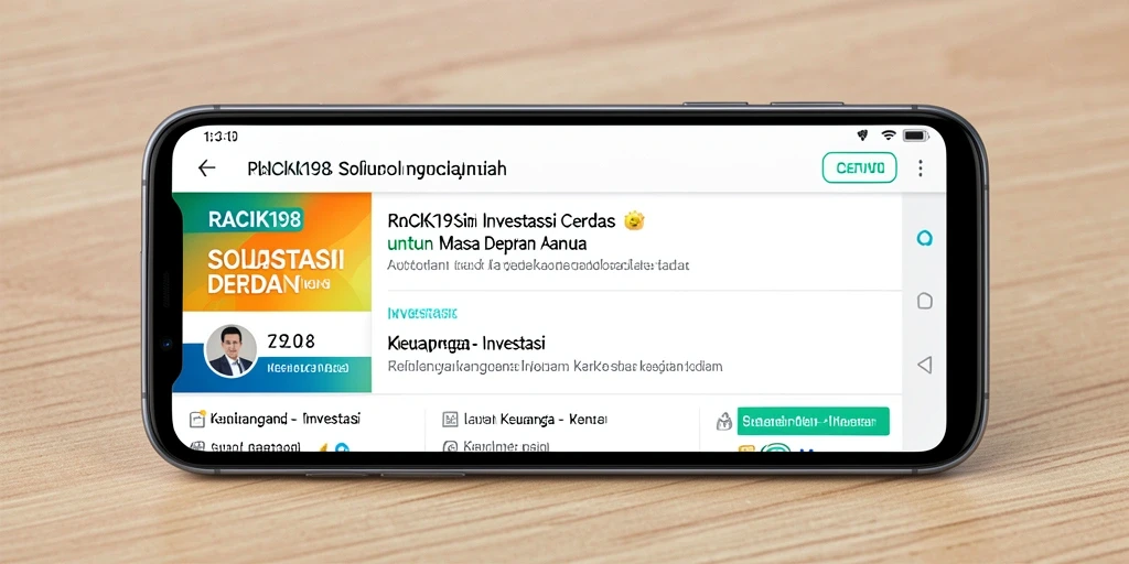 Tampilan antarmuka RACIK198 yang user-friendly dan informatif.
