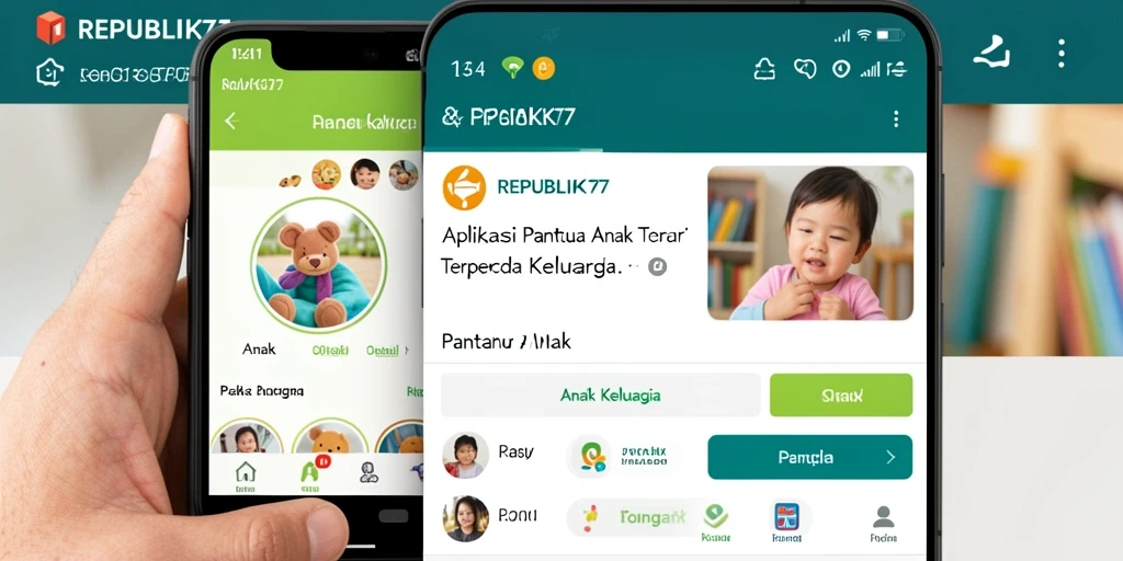 Antarmuka REPUBLIK77 yang intuitif untuk Pantau Anak.