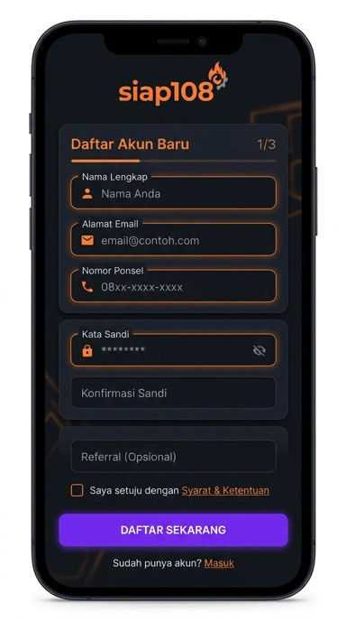Buat Akun Baru Siap108 dengan Mudah